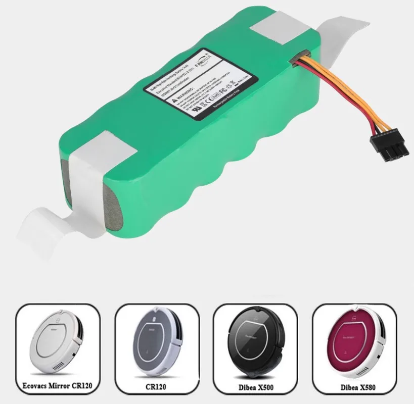 

Battery for Kitfort KT504 Haier T322 T321 T320 T325/Panda X500 X580/Ecovacs Mirror CR120/Dibea X500 X580 Robotic Vacuum cleaner