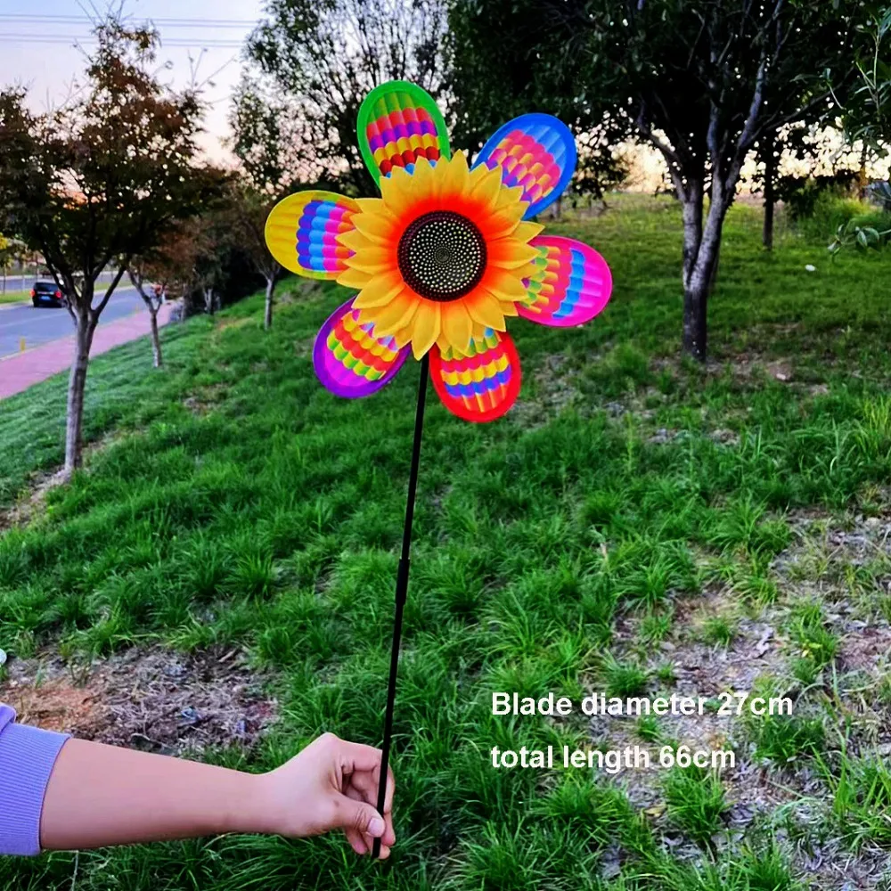 

Multistyles Hot Air Balloon Insect Windmill Smile Face Bees Cartoon Colorful Children's Sunflower Windmill Double/Single layered