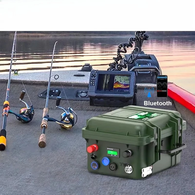 2026 Bluetooth 12V 80Ah 100Ah 140Ah 200Ah Battery Pack 12V Lithium Portable Power Station for Outdoor Boat