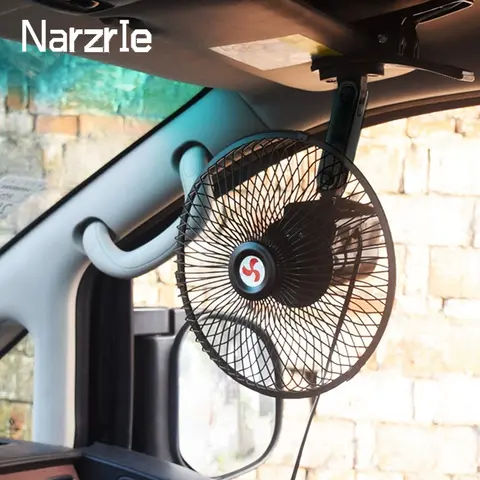 자동차 팬 전기 12V/24V 헤비 듀티 트럭 자동 자동차 세발 자전거 8 인치 팬 높은 풍력 조정 가능한 차량에 대한 강력한 냉각