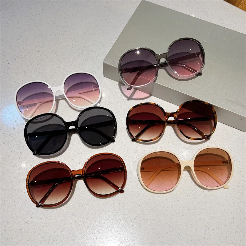 Luxury Brand Designer Round Sunglasses Women For Men 2023 Vintage Fashion Sun Glasses Trendy Punk Oversized Big Frame Shades
