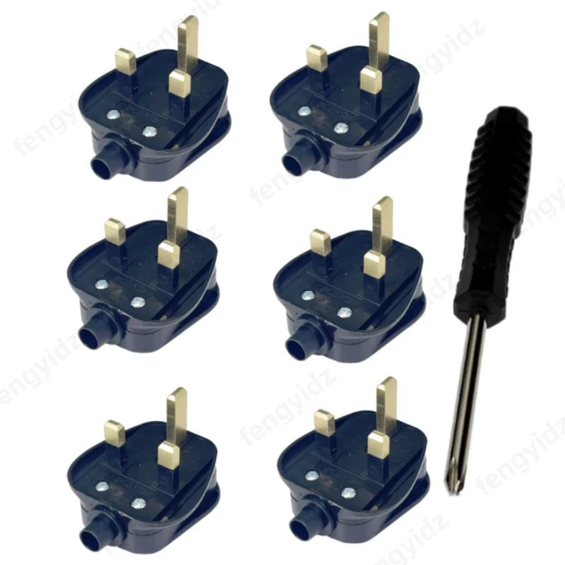4pcs UK Male Replacement Rewireable 3 Pin Type G Plug Extension Cord Cable Connector Assembly Power Cord Adapter Socket 13A