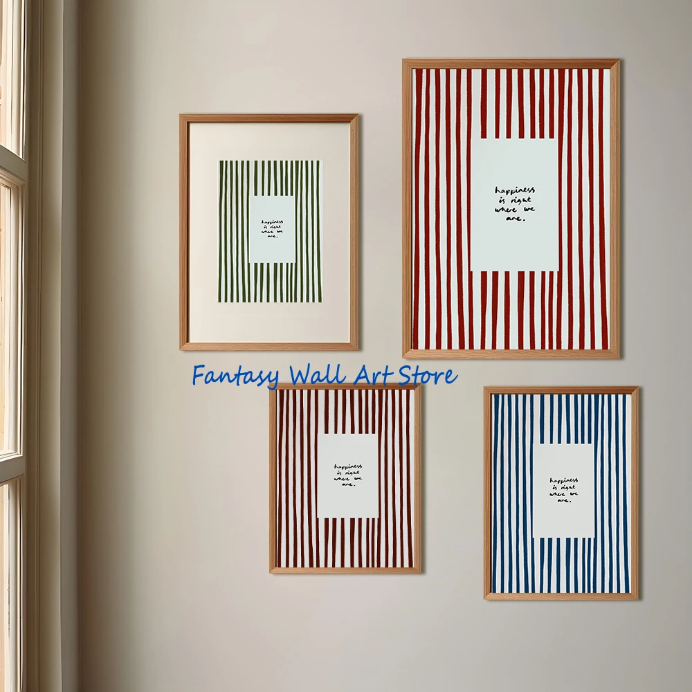 Happiness Print Homely Decor Minimalist Hand Drawn Typegraph Cosy Home Warm House Poster Canvas Painting Wall Picture Home Decor