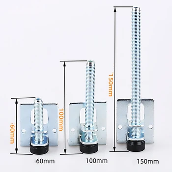 4 Stuks 60/100/150 Mm Tafelpoten Metalen Stelvoeten Schroef Meubels Verstelbare Kast Hoekbeugel vloer Bescherming Hardware
