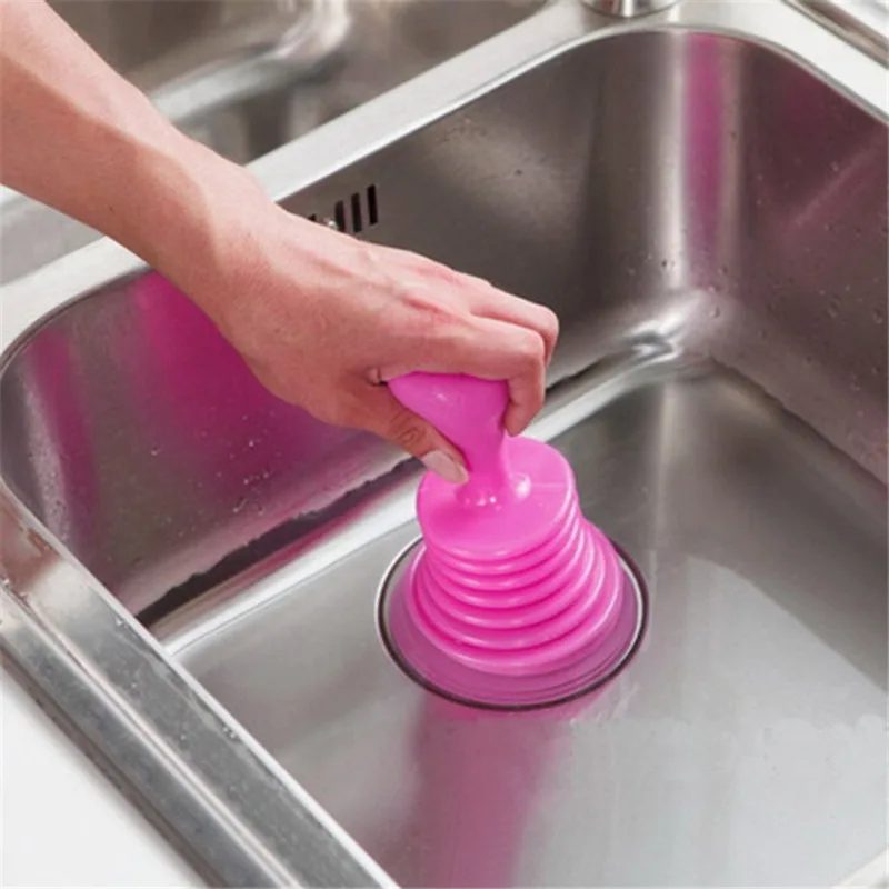 Sink Pipeline Dredger Kitchen Toilet Drain Plungers Bath Sink Power Pipe Dredging Tool Suction Cup Plug Toilet Bathroom Tools