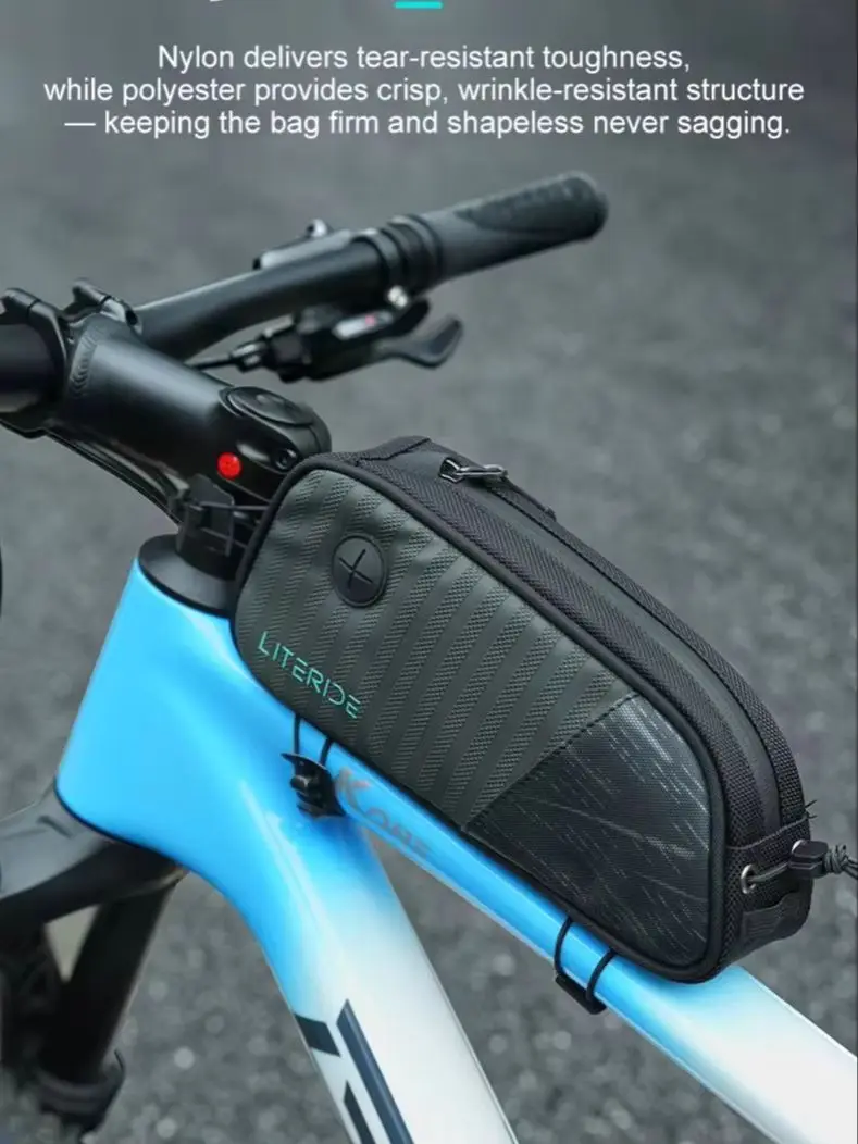 AliExpress NONE LITERIDE Bike Bag 1.3L Portable Frame Front Tube Cycling Bag MTB Road Bicycle Pannier Bag Large Capacity Ultralight Cycling Bag