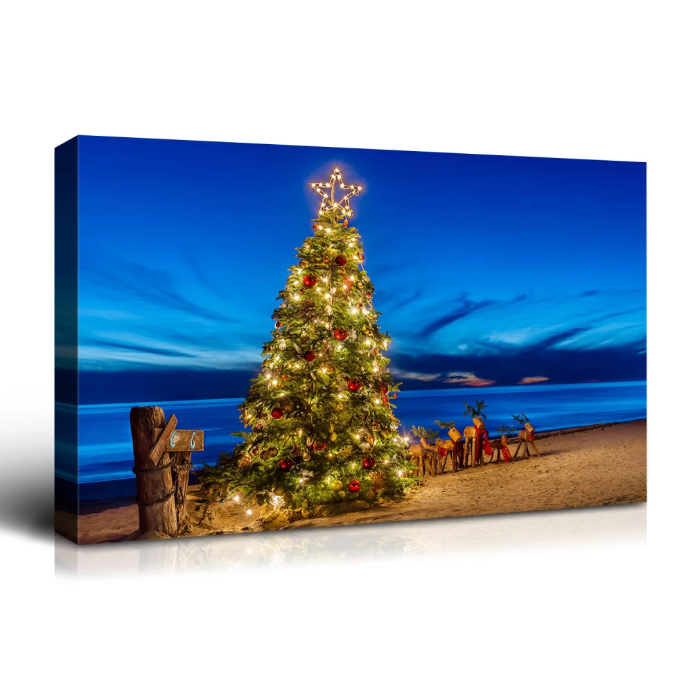 Framed Canvas Wall Art Decor Painting For Chrismas