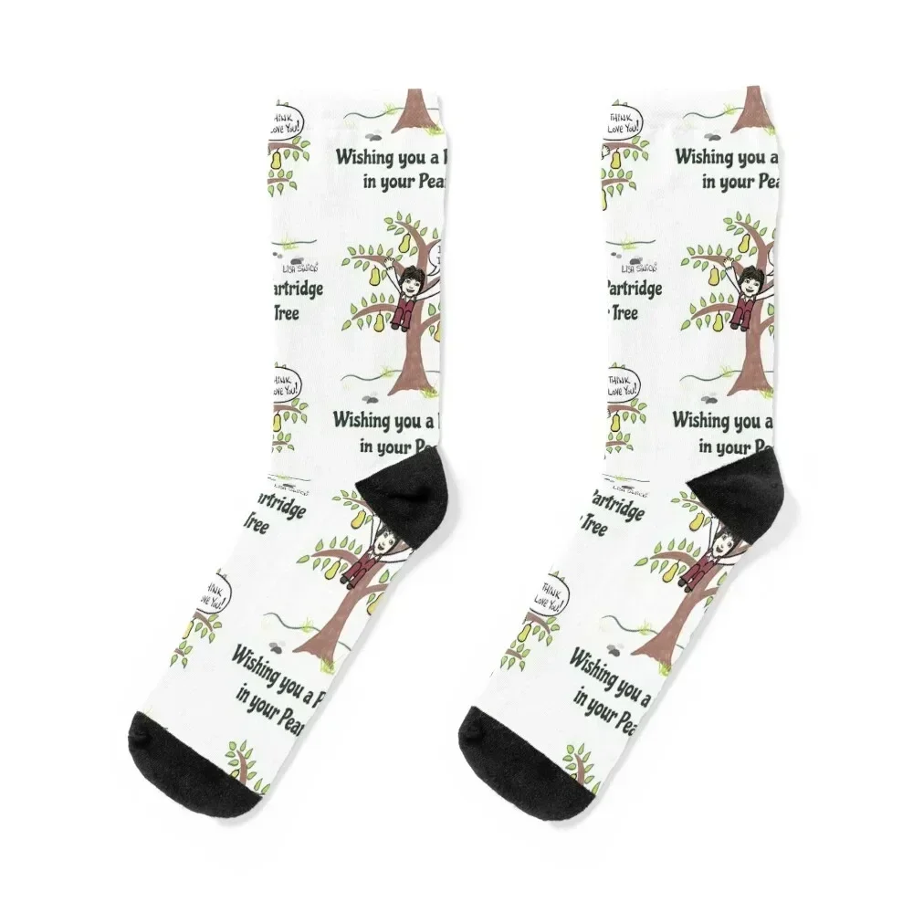 

Partridge in you Pear Tree Socks Stockings luxe Man Socks Women's