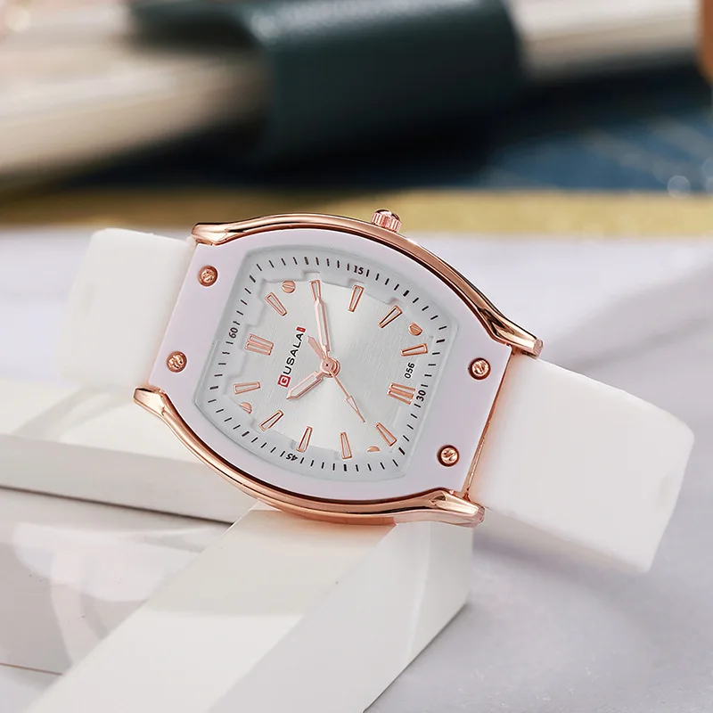 New Barrel Square Women's Silicone Watch High Value Women's Niche Quartz Watch