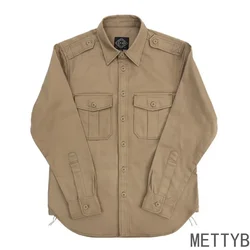 Vintage Men's Shirt Army Men's Jacket Replica World War II Coat Pure Cotton Outdoor Uniform Loose Jacket