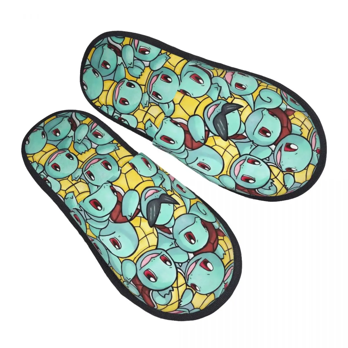 

Custom S-Squirtles Turtle Mangas Soft Memory Foam House Slippers Women Cartoon Comfy Warm Anti-Skid Slipper