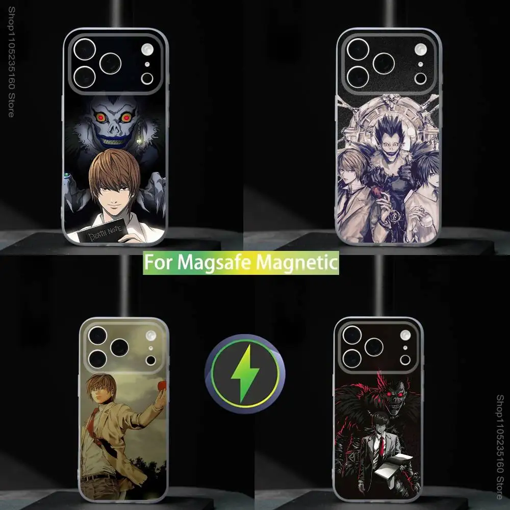 

D-Death Yagami Light N-Note For iPhone 11,12,13,14,15,16,17,Pro,Max,Plus,Mini,SE4,E Phone Case With Magsafe Wireless