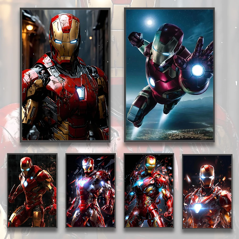 

Mavel Self-adhesive Poster Avengers Movie Wallpaper Figures HD Decor Iron Man Wall Art Bedroom Kid Gift Home Decoration Painting