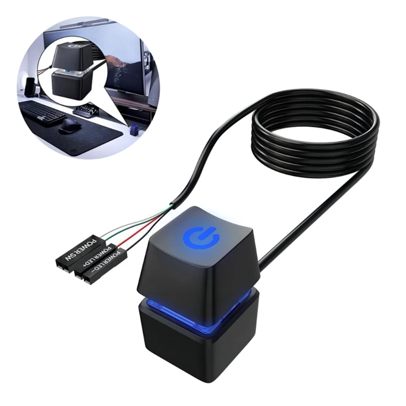 Lampu LED Warna-warni Komputer Desktop Switching Motherboard Eksternal Power R58F