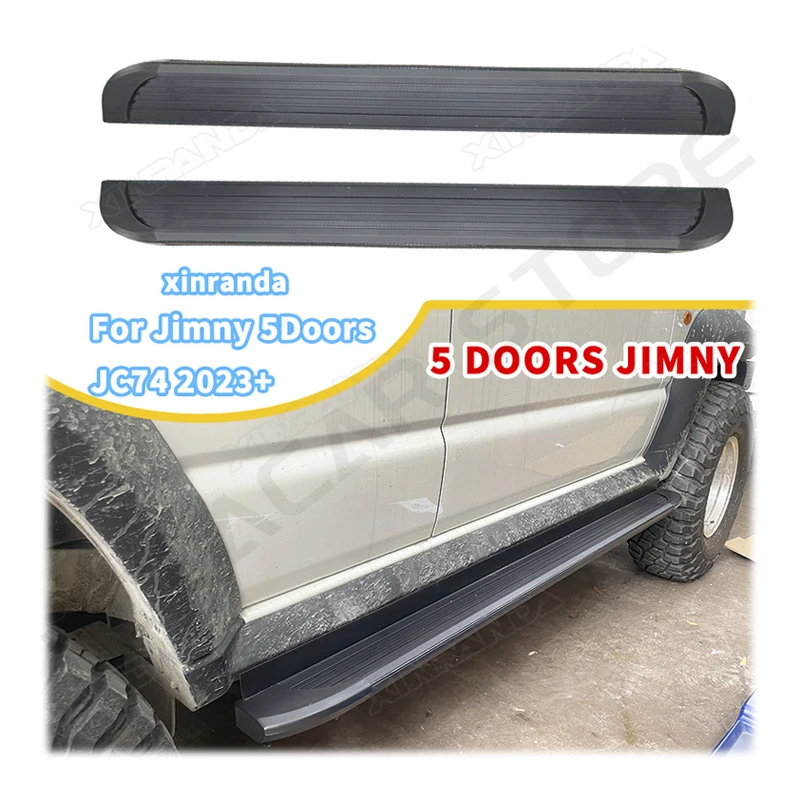 Maruti Jimny Side Steps 2PCS/Set Aluminum Foot Pedal Bumper Bar Board Sidesteps For Suzuki Jimny JC74 2023 2024 5 Doors