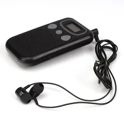 New Sound Amplifier Pocket Voice Enhancer Device high quality with Large LCD screen enhance the human voice Black for older