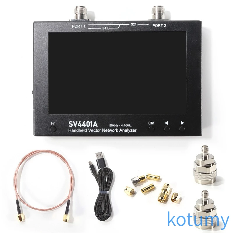 KOTUMY SV4401A RF Vector Network Analyzer 50KHz-4.4GHz High Precision 7 Inch Display for Radio Frequency Testing