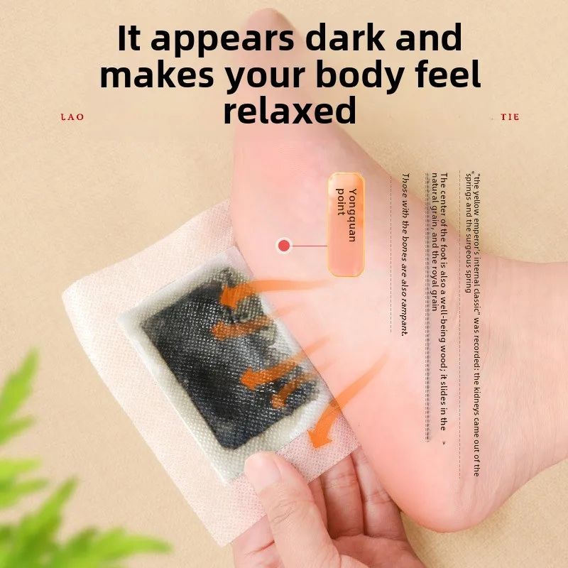 (60 szt.) Tradycyjne chińskie naklejki na stopy Moxa - podkładki detoksykacyjne Mugwort Moxa dla lepszego snu i pielęgnacji stóp