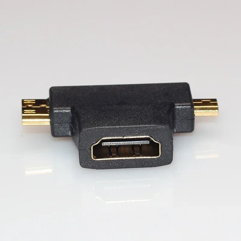 Mini/Micro/HDMI-compatible 2 In 1 Adapter Male ToFemale Connector Extender Cable  Extension Adapter Converter Adapters