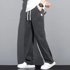 Sommer weicher Lyocell Stoff Herren-Denim losen in Line Larga Hosen Kabel Elastizität Casual Hosen plus Größe M-5xl 12 Hauptverkaufskleider Jeans Licel - №6
