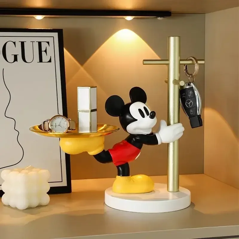 

New Disney Mickey Cartoon Exquisite Creative Key Storage Tray Gift Cute Kawaii Animation Character Desktop Ornaments Wholesale