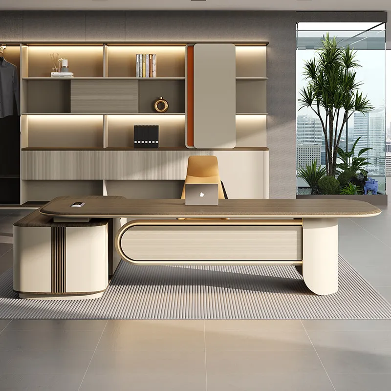 ec-manager leadership office desk light luxury workbench indoor computer desks person escrivaninha mesa computador furniture-