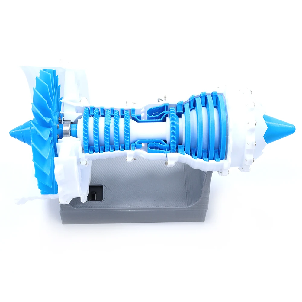 Turbine engine 3D printed model Aircraft aero engines Mechanical Engineering Science Teaching STEM DIY toys Dynamic presentation