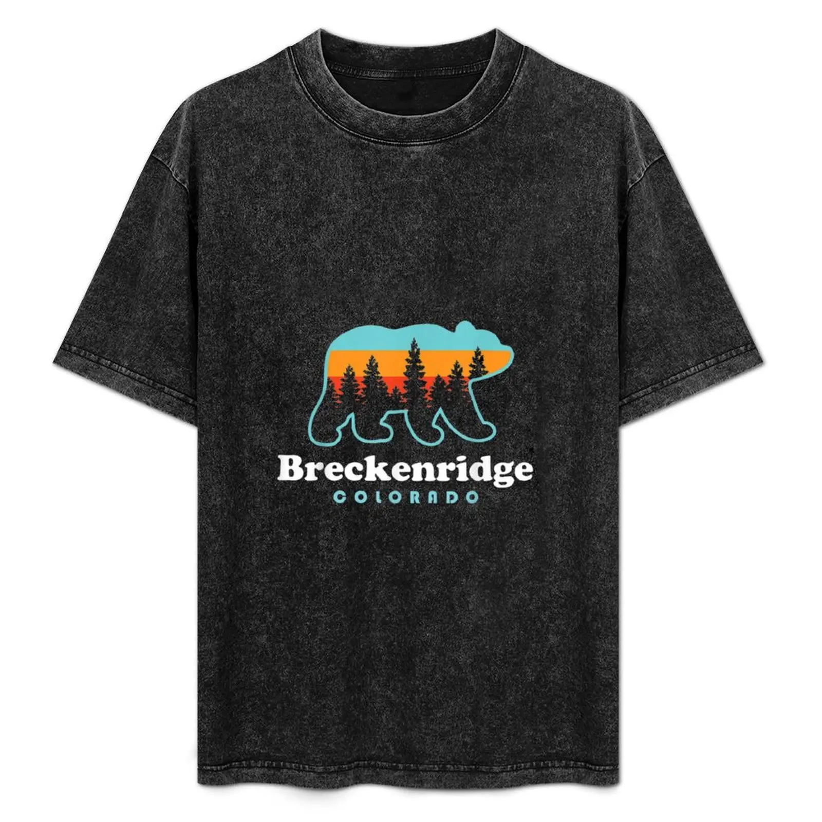 

Breckenridge Colorado Bear Mountains Trees T-Shirt basketball graphic tees man clothes summer top shirts men