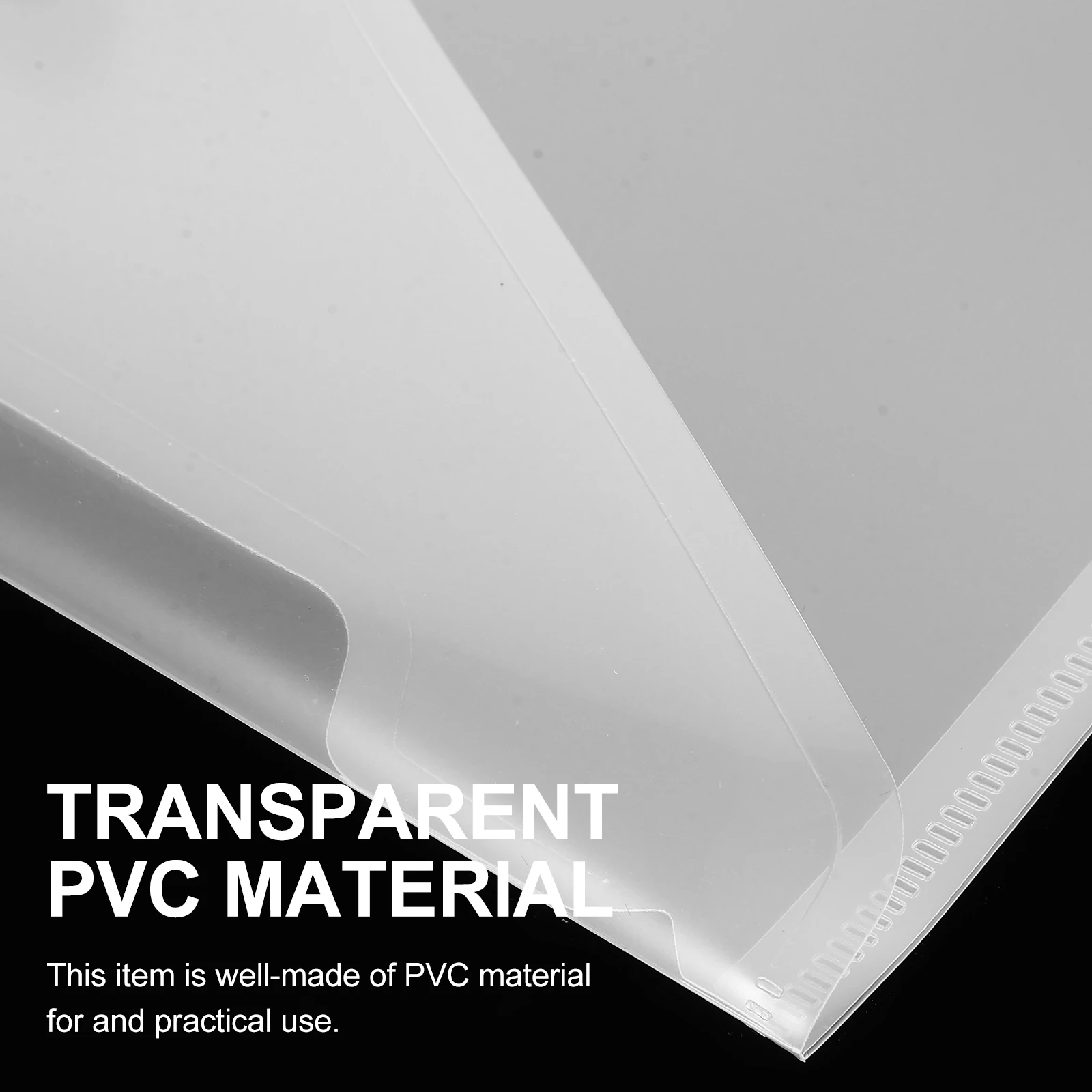 

12pcs Document Bags Folders Transparent PVC Snap Closure File Storage School File Folders School Office Use Organizer