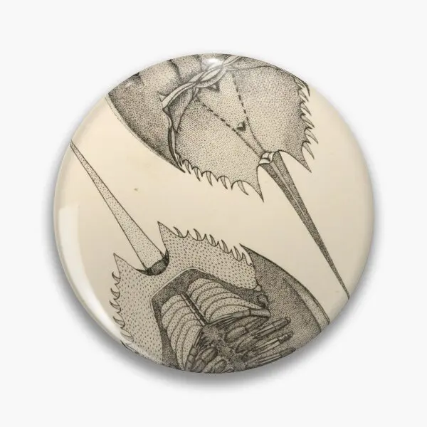 Horseshoe Crabs  Soft Button Pin Metal Cute Lapel Pin Lover Creative Collar Decor Cartoon Women Hat Badge Jewelry Clothes Brooch