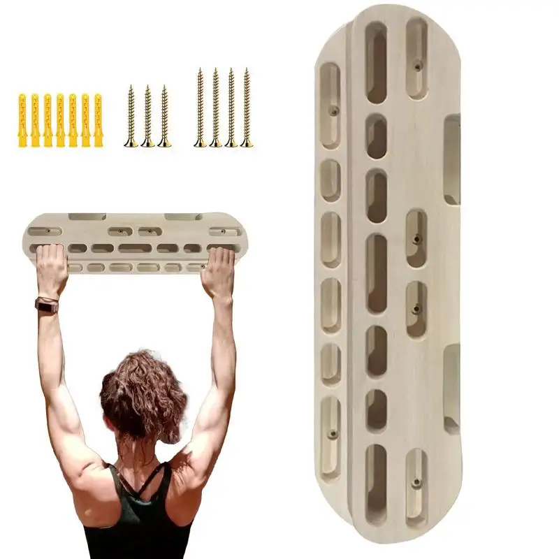 

Wall-Mounted Climbing Training Board Forearm Strengthener Hangboard Pull-Up Fingerboard Indoor Outdoor Rock Climbing Trainer