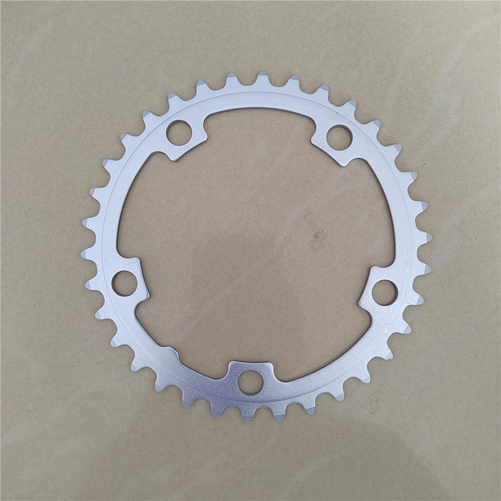 110BCD 50T 48T 46T 34T Road Bicycle Chainring Chainwheel MTB Folding Bike Round Chain Wheel CNC Silvery for Double Speeds