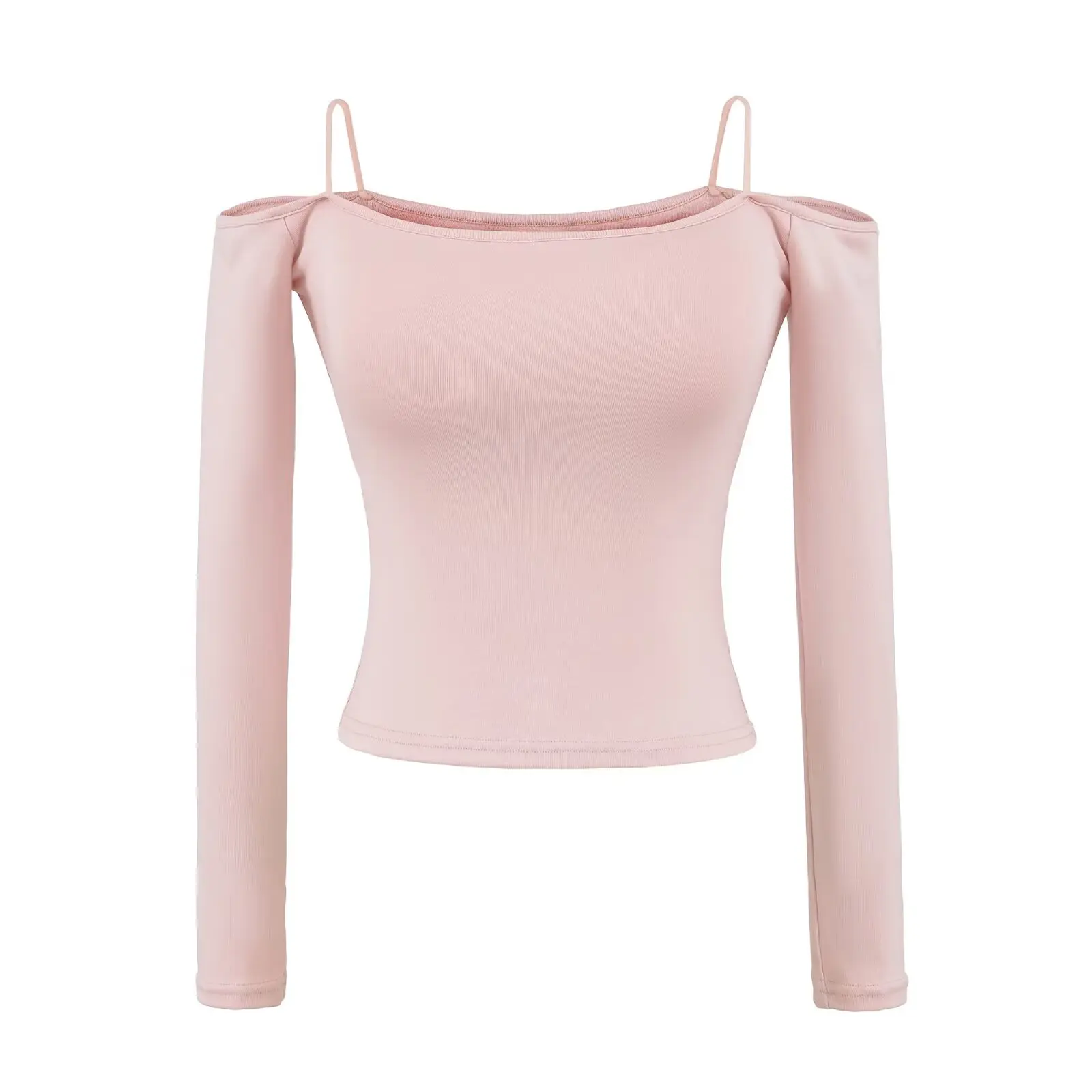 مثير تصميم نقي طويل Sve واحد الكتف تي شيرت المرأة الخريف قاعدة طبقة أعلى مع وسادة الصدر Faionable سليم صالح الأساسية o...