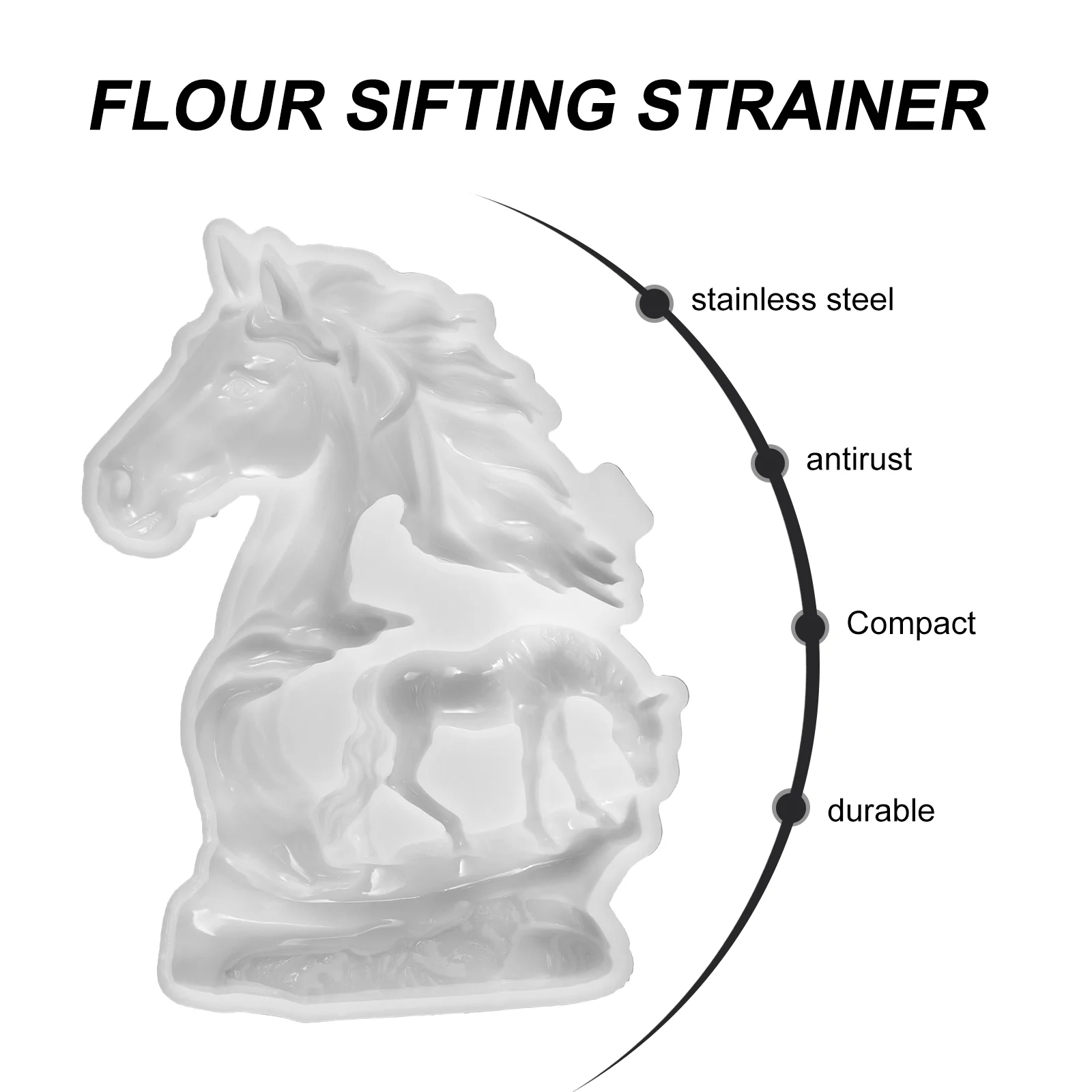 Horse Silicone Mold DIY Supplies Epoxy Casting Tool Sculpture Flexible Table Decor Silica Gel Crafts