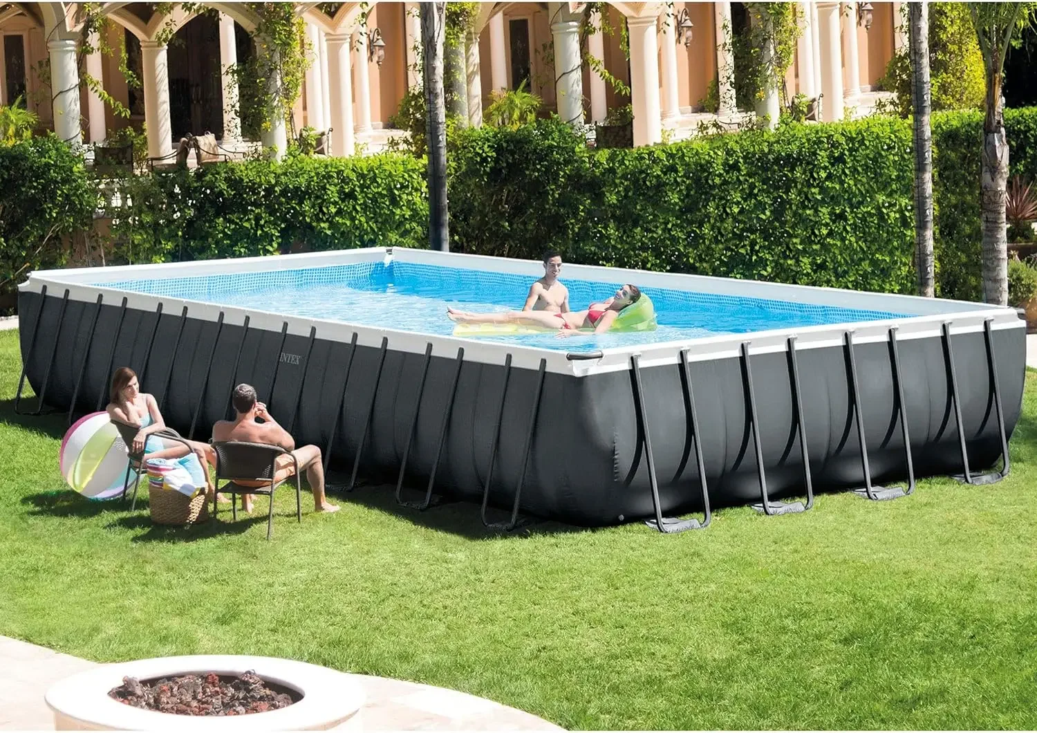 32ft x 16ft x 52in Rectangular Ultra XTR above Ground Pool Set with Cleaning and Maintenance Kit (2 Pack)