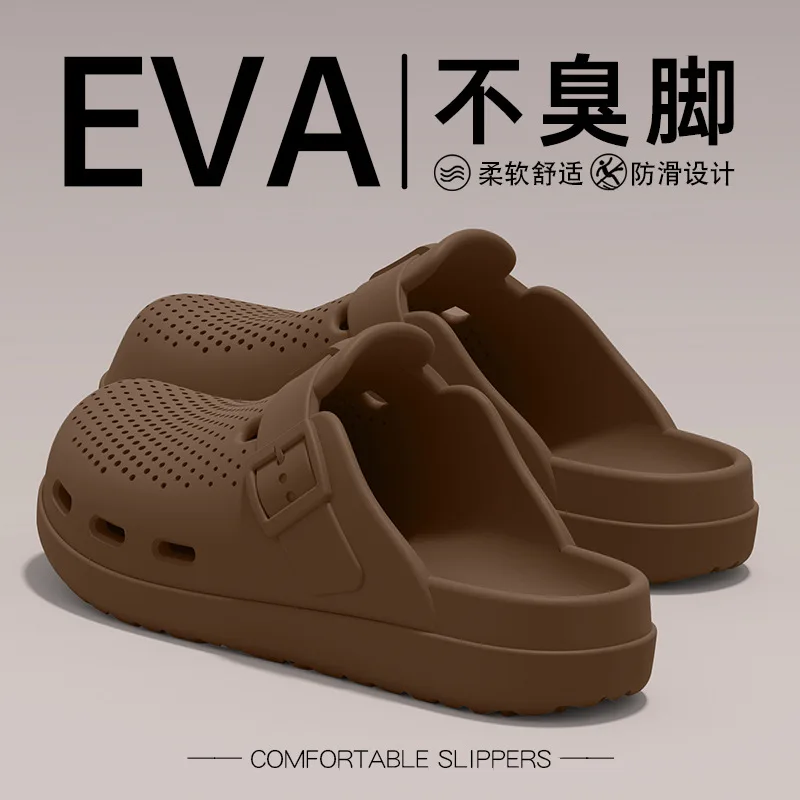 

Новые летние слипоны с противоскользящими отверстиями для подростков, подходящие для спортивной и пляжной одежды, сандалии двойного назначения.