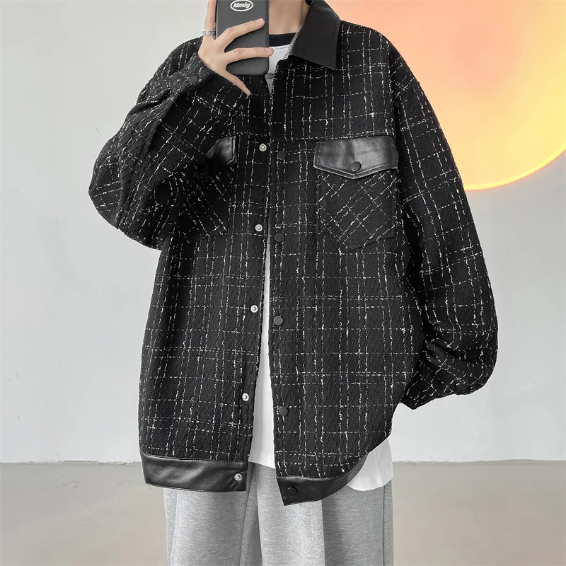 Men's Korean Style Clothes Loose Fitting Harajuku Outerwear  Spring Jackets Original Clothing Popular Coats Models 2024