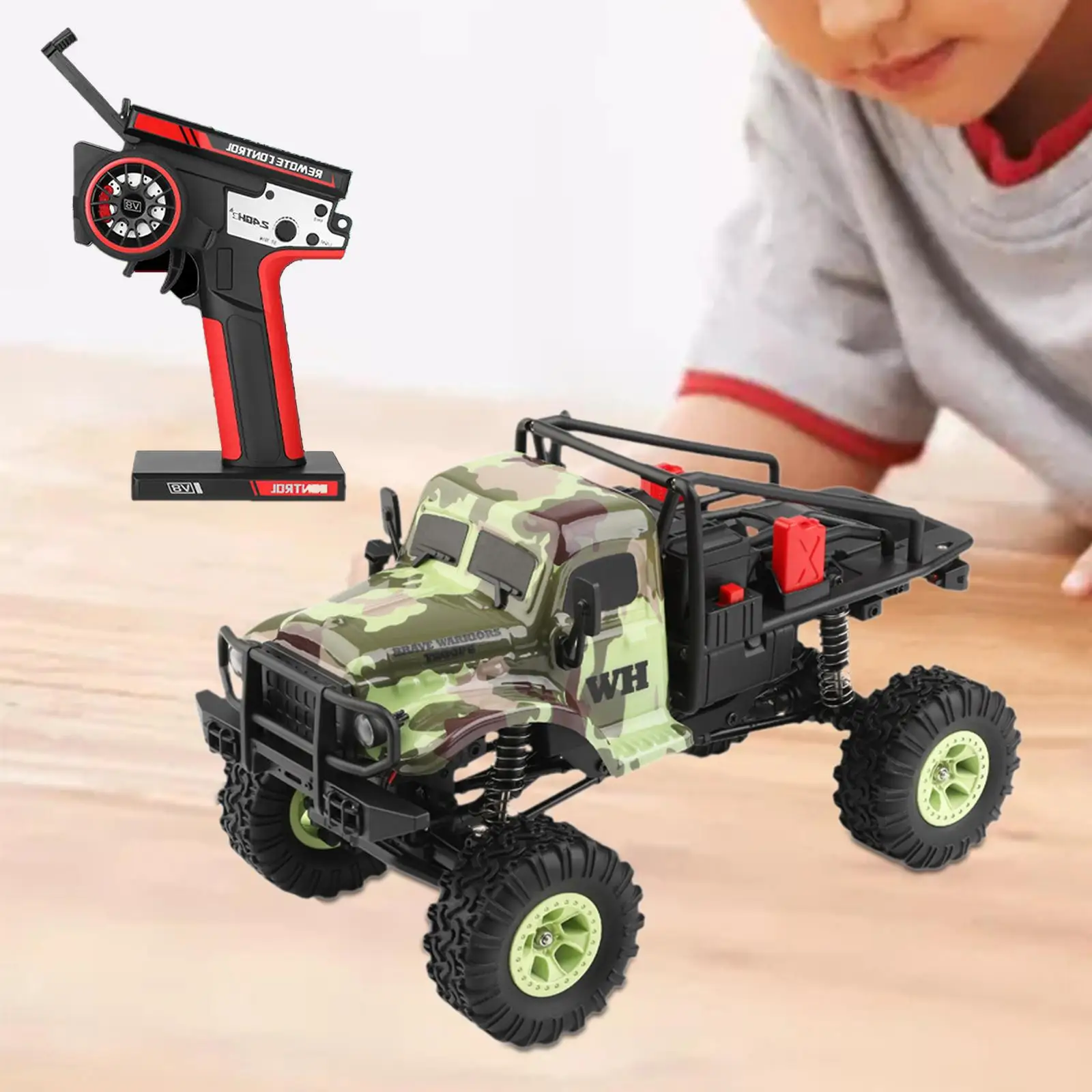 

Remote Control Car Sturdy RC Vehicle Electric Toy 1:18 Scale RC Car Electric Vehicle 4WD Rock Crawler for Kids Adults Boys Girls