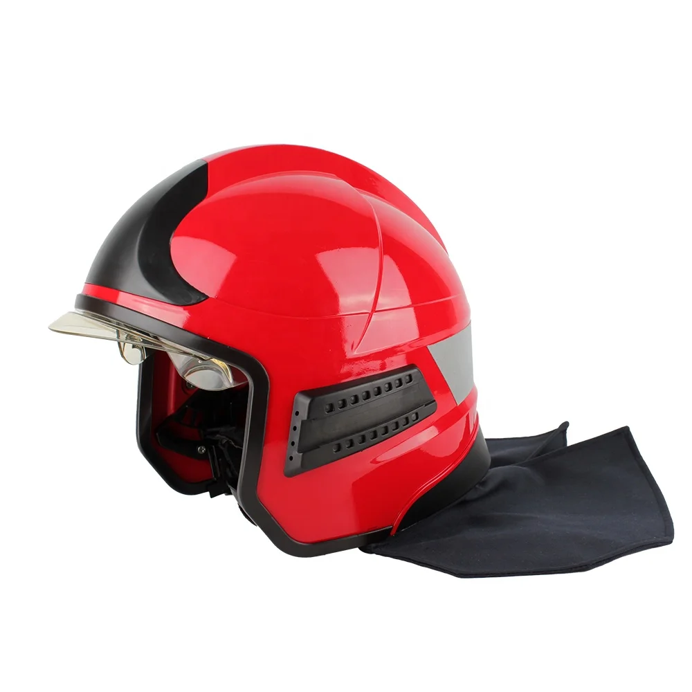 EN443 Flame Retardant Firefighter Helmet Emergency Rescue Fire Safety Helmet for Sale