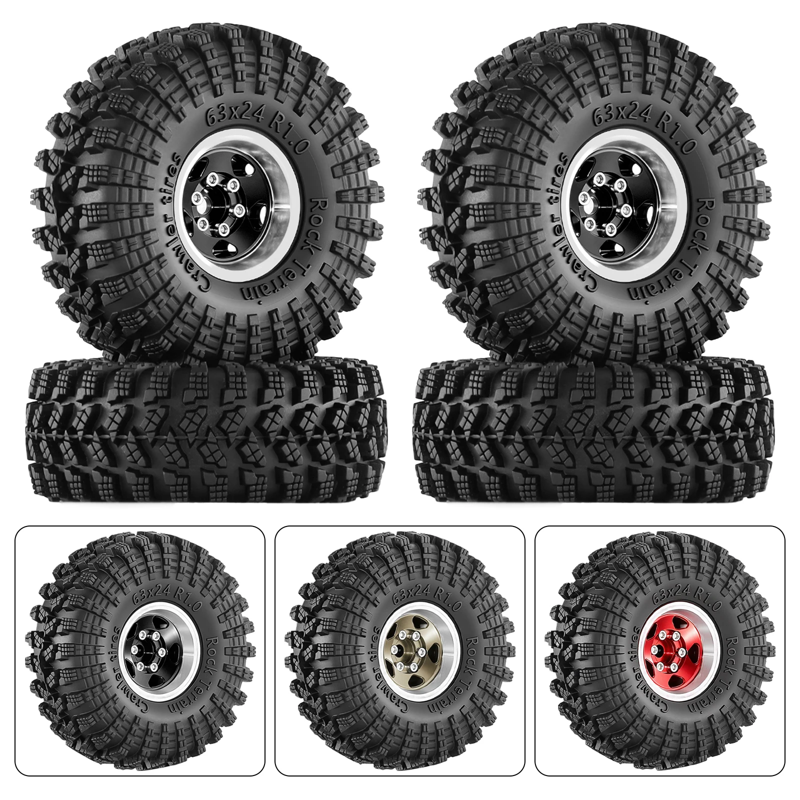 4pcs 1.0 inch (63mm) Beadlock - Wheel Rim Rc ulasan dan harga