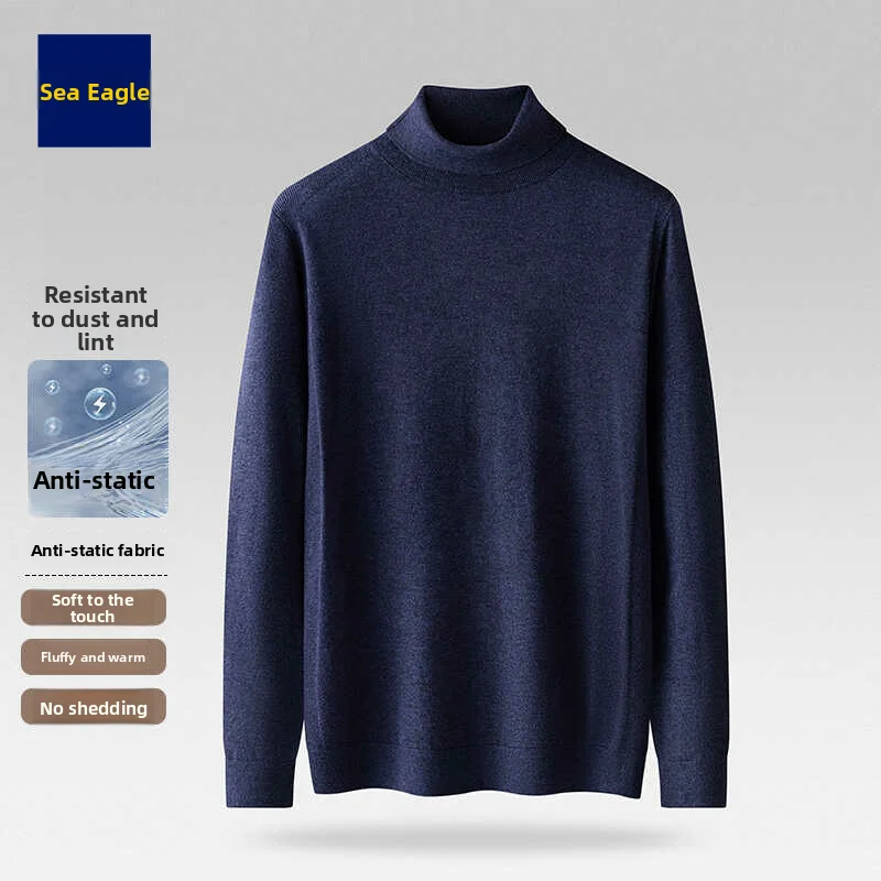 

Весна 2024, мужские трикотажные длинные свеки, базовые, с высоким воротником, цветные, простые, повседневные, модные, Ci Wear