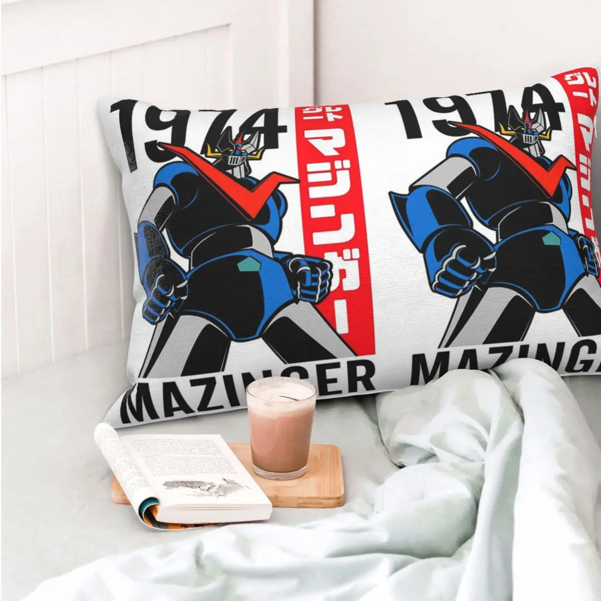 Funda de almohada rectangular de Mazinger Z Mad Robot Grendizer, funda de cojín decorativa para dormitorio, cama, hogar, almohada cómoda