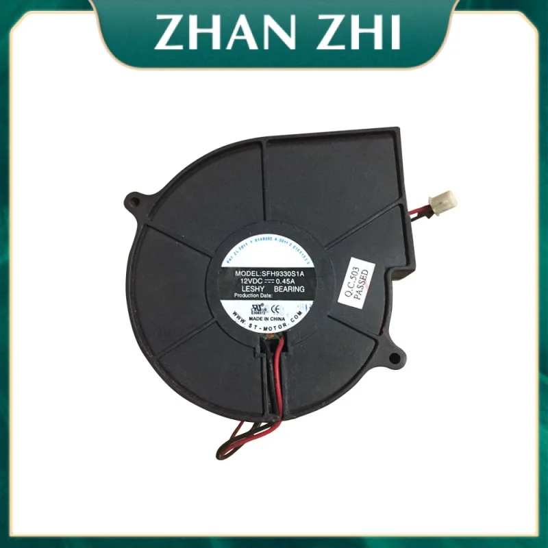 

New Diagonal Cooling Fan 12V 0.45A for S & T SFH9330S1A 9330 Blower Fan 93x93x30mm 2Pin Blower Cooling Fan