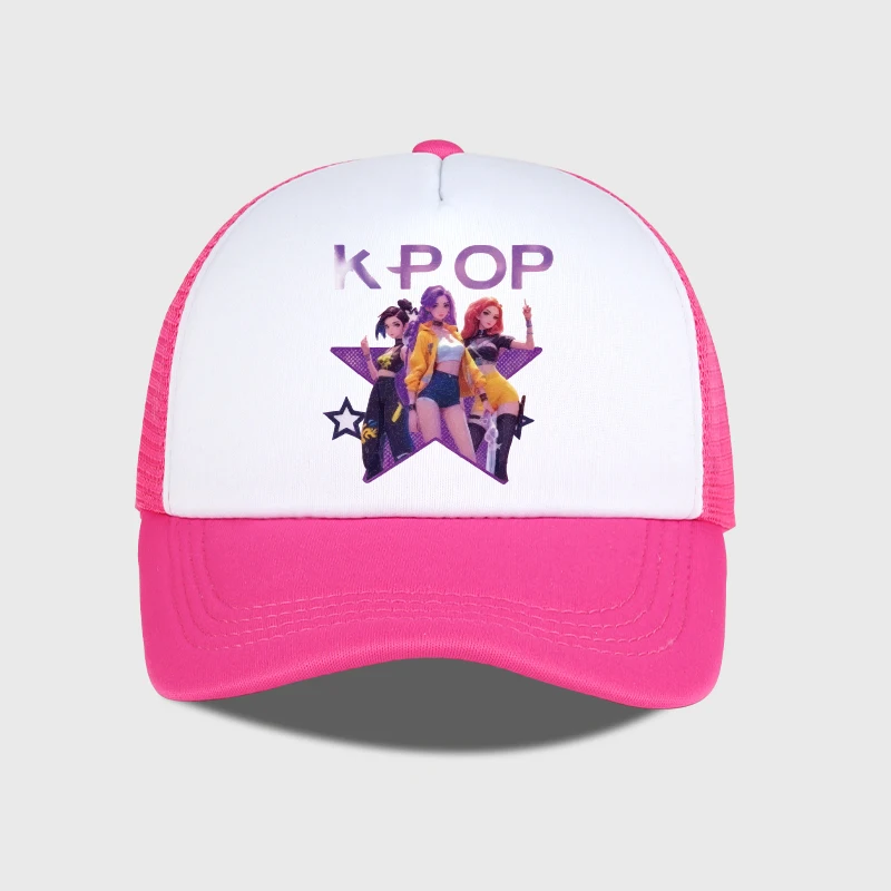 K-POP Girl Group Printed Mesh Cap, Breathable Summer Baseball Cap, Adjustable Unisex Sun Hat, Perfect for K-Pop Fans image 4
