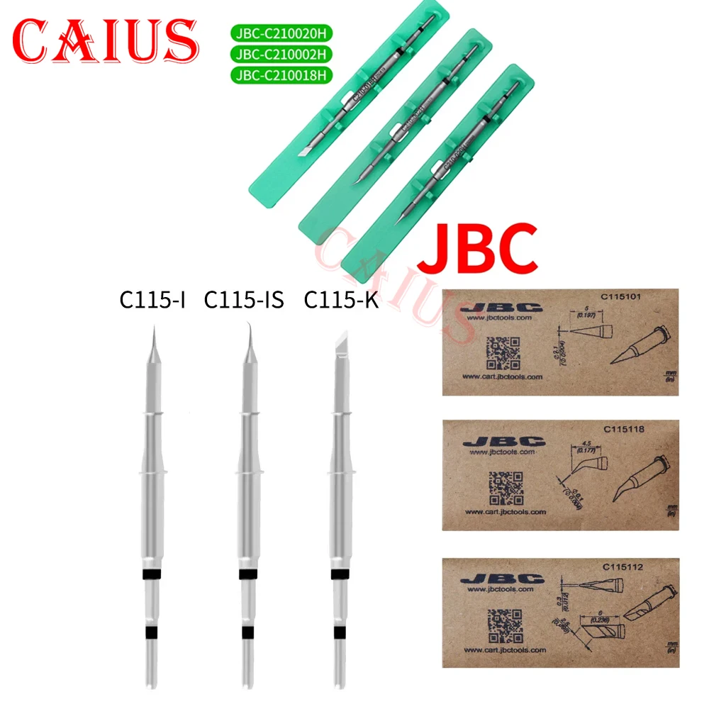 JBC-Cabezal de soldador C210 C115 Original, estación de soldadura Universal C210018H C210020H, herramientas de reparación de PCB de teléfono móvil