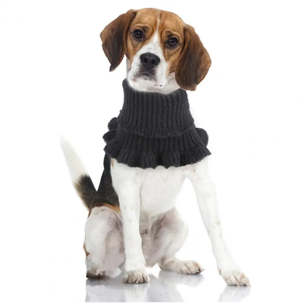 Pet Collar Scarf Cozy Knitted Dog Snood Pet Scarf Set for Weather Stylish Neck Warmer Ear High for Warmth