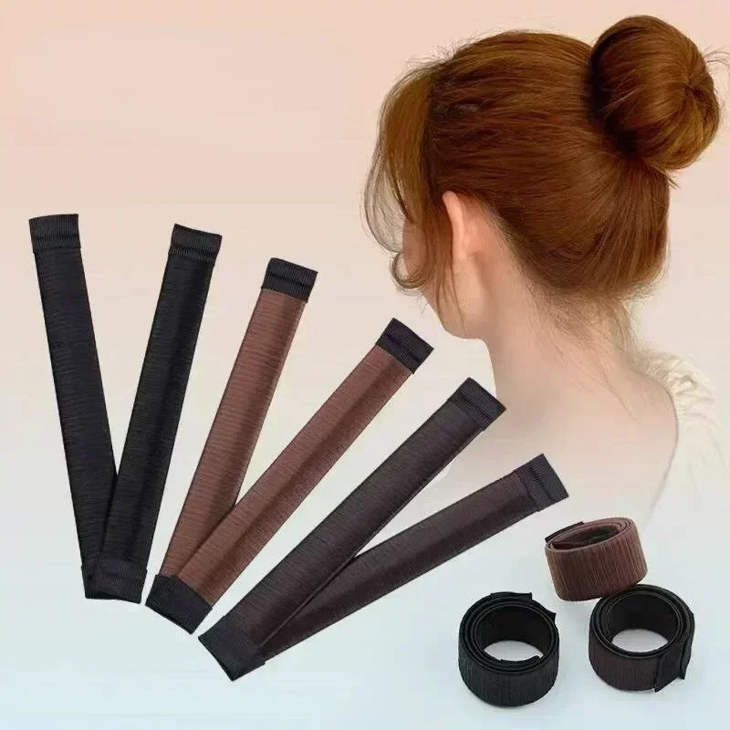 

Sweet French Dish Made Ball Twist Magic DIY Bun Maker Synthetic Donuts Bud Hair Band Headband for Hair Accessories
