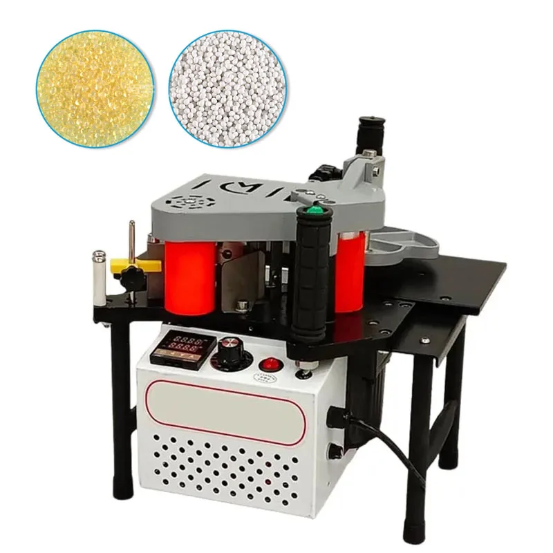 220V Edge Banding Machine Double Side Gluing Portable Edge Bander PVC Woodworking Edge Banding Machine