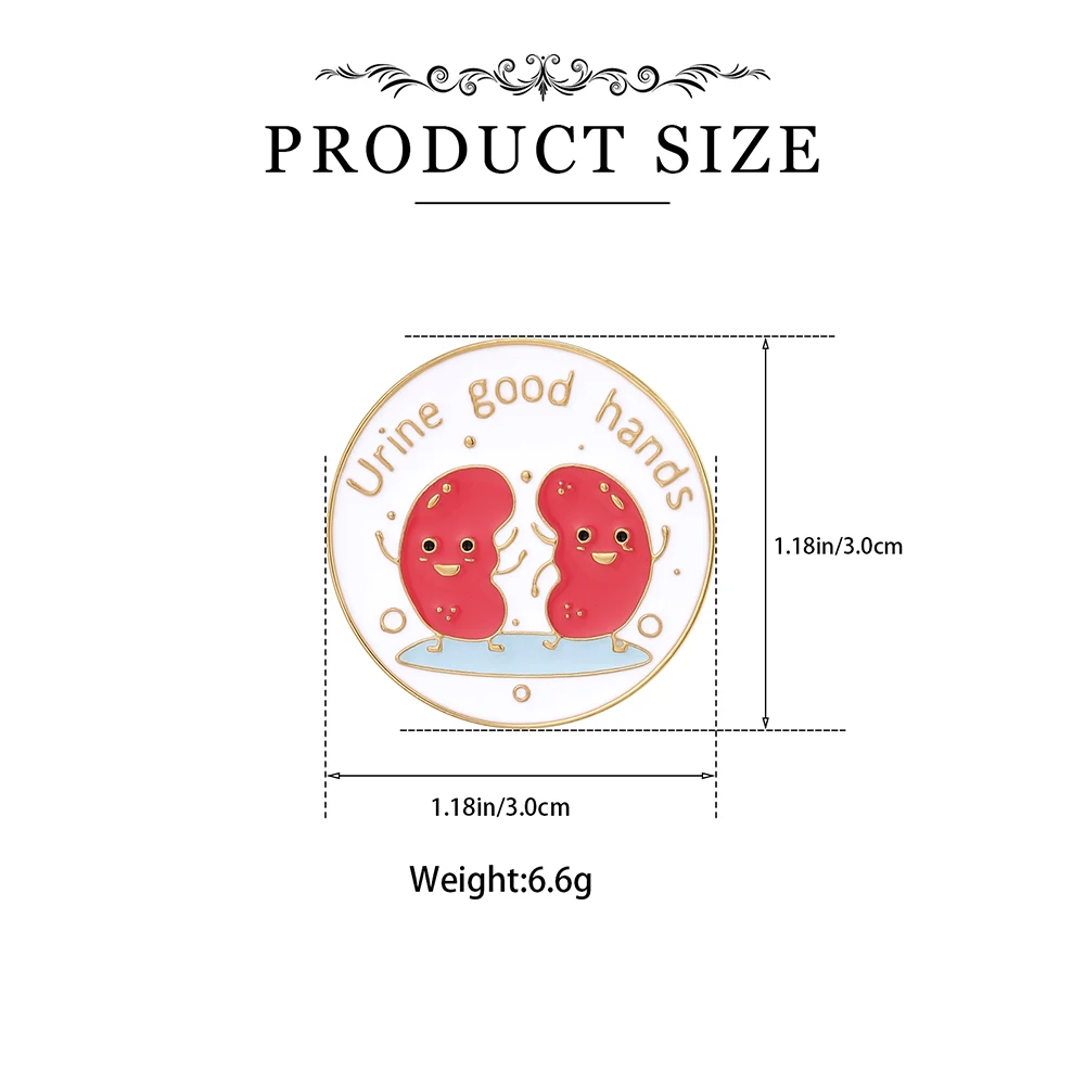 بروش مينا للمسالك البولية جميل ، حقيبة ظهر كرتونية طبية ، دبوس معطف بطية صدر ، شارة للطبيب أو الممرضة أو طالب الطب