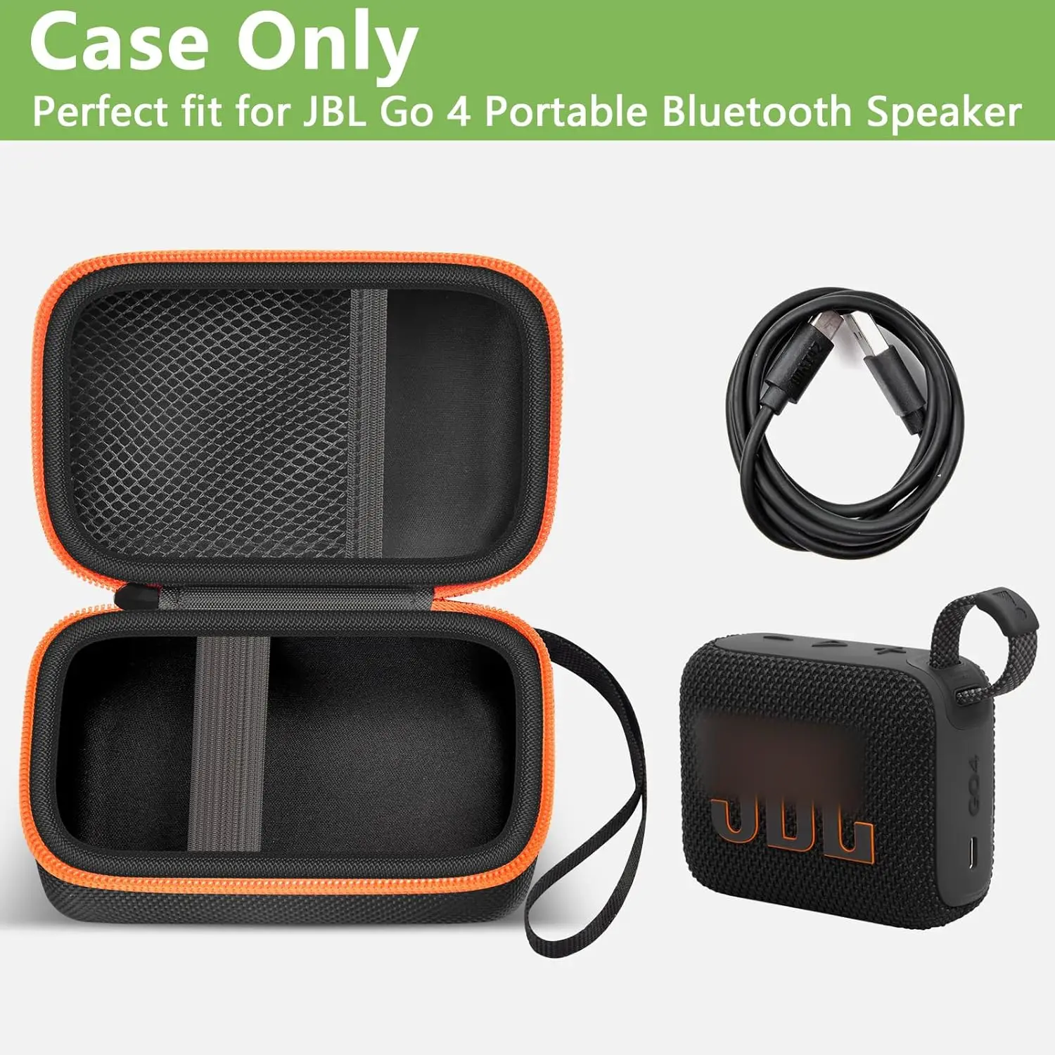 Carrying Case Compatible with JBL Go 4 - Portable Bluetooth Speaker Box Pro Sound, Also for Go 3/Go3 Eco/Go2 Waterproof